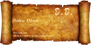 Daku Dina névjegykártya